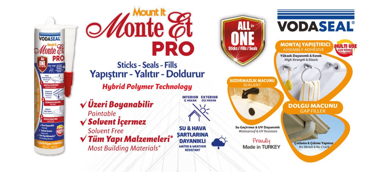 Vodaseal Monte Et Pro Kartuş Beyaz 290 ML