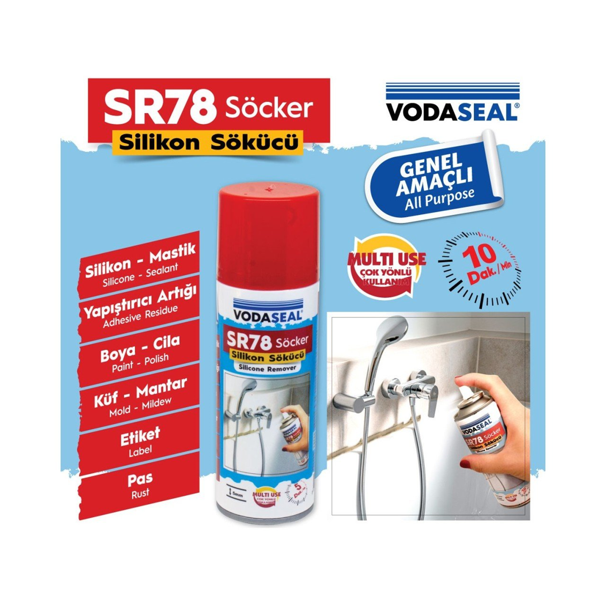 Vodaseal SR78 Söcker Silikon Sökücü 200 ml