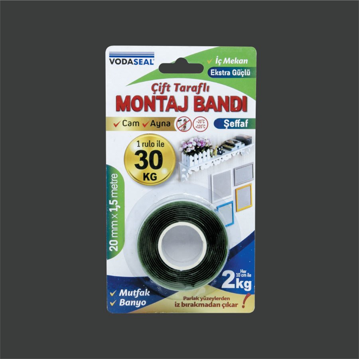 VODASEAL VHB Montaj Bandı Şeffaf 20mm*1.5m