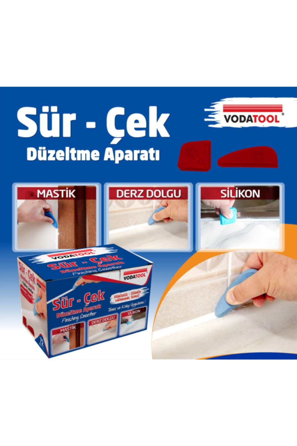 Vodatool Sür Çek Düzeltme Aparatı Mastik Derz Dolgu