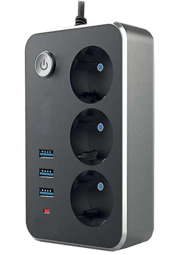 Wınnboss Akım Korumalı Priz 3 Usb 3 Priz 3414Priz & Anahtar Çeşitleri