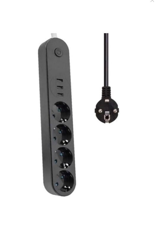 Wınnboss Akım Korumalı Priz 3 Usb 4 Priz 3402Priz & Anahtar Çeşitleri