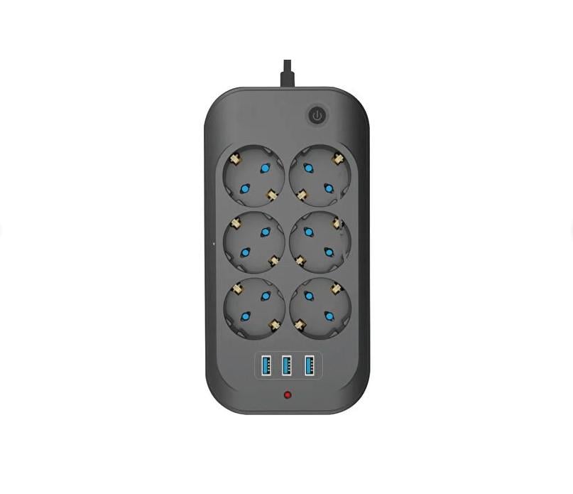 Wınnboss Akım Korumalı Priz 3 Usb 6 Priz 6311