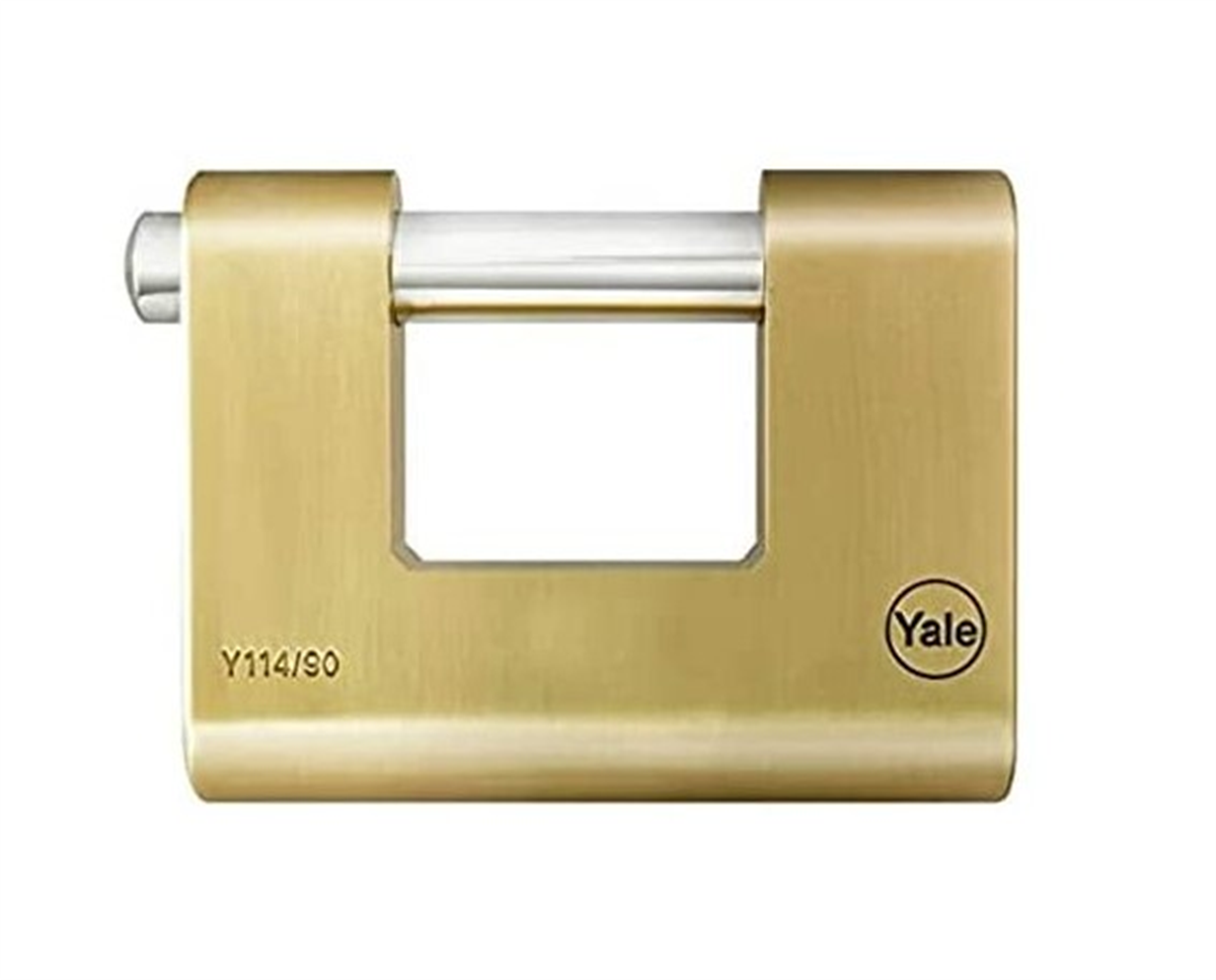 Yale Asma Kilit Pirinç Kare Kayar 90 Mm