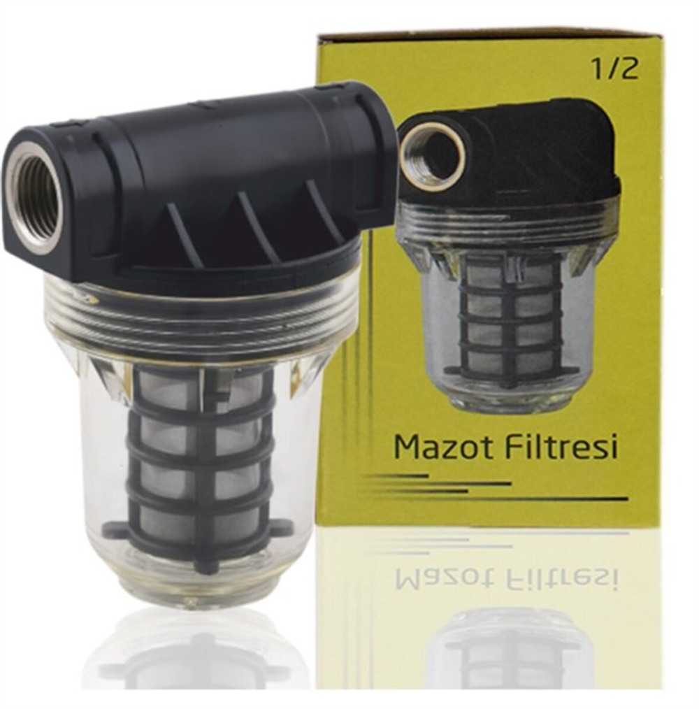 Yıkanabilir Paslanmaz Küçük Tip Mazot Süzme Filtresi 1/2