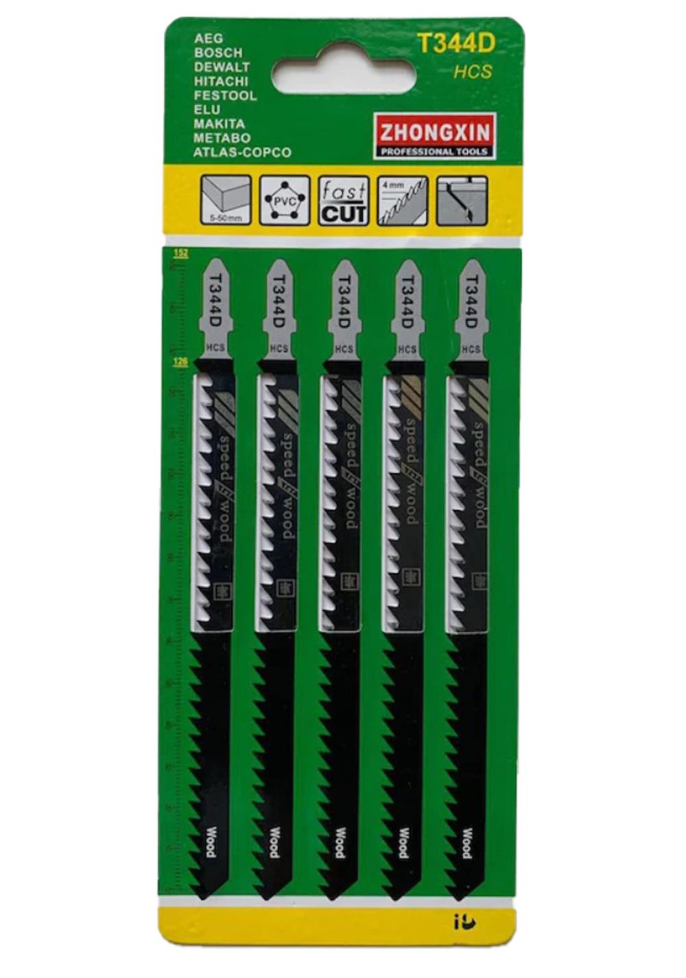 Zhongxın Dekupaj Ağzı Ağaç Uzun T344D 5li Paket