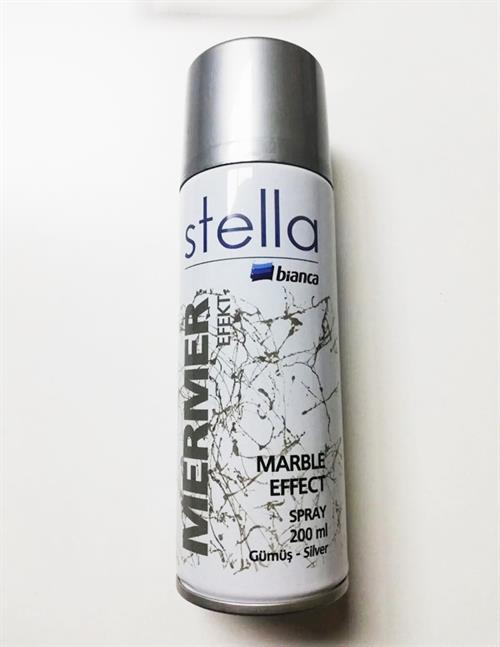 Bianca Stella Sprey Boya Mermer Efekti Gümüş 200 ML