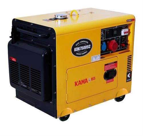 Kama KDK7500SC Marşlı Monofaze Dizel Kabinli Jeneratör 6.9KVA 