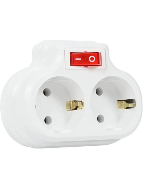 Mutlusan İkili Topraklı Fiş-Priz Anahtarlı  001170033007