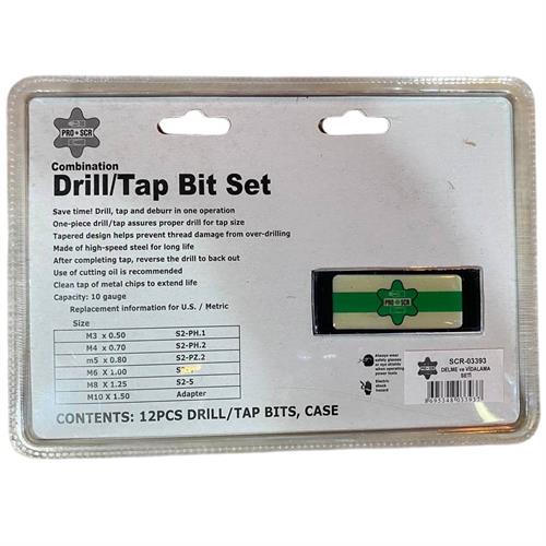 PRO-SCR 03393 Kendinden Matkap Uçlu Bits Kılavuz Delme Vidalama Seti