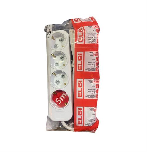 Elbi Myra Dörtlü Çocuk Korumalı Topraklı Grup Priz 5 MT