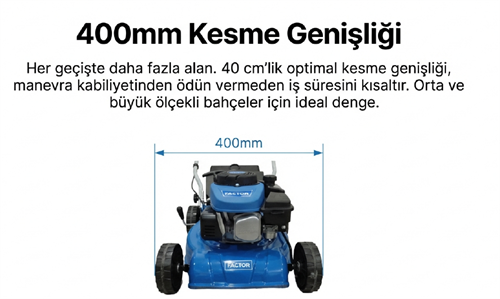 Factor Benzinli Çim Biçme Makinası İtmeli 40 CM UME40