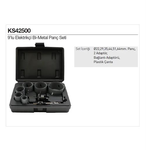 Knisaw KS42500 Elektrikçi Panç Seti 9 Parça