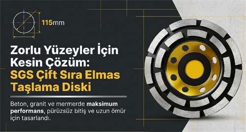Sgs Çift Sıra Elmas Beton Taşlama Diski 115 mm SGS2313