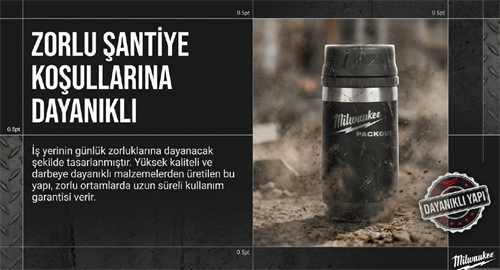 Milwaukee Packout Termos Bardak 355 ML Siyah 4932498978