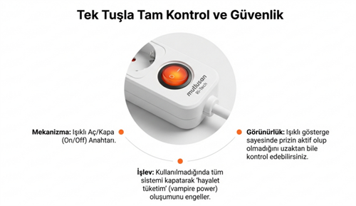 Mutlusan Ri-Tech Altılı Usb+Type-C Grup Priz Ç.K 2 MT 0011756501020200