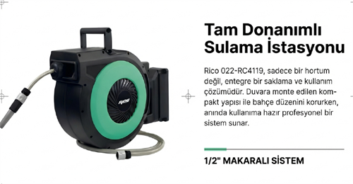 Rıco Makaralı Bahçe Hortumu 1/2 20 MT RC4119