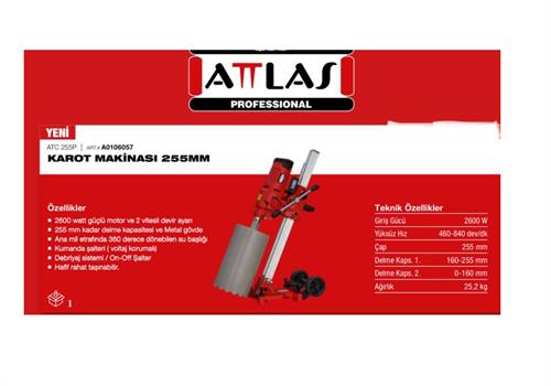 Atlas ATC 255P Karot Makinası A0106017