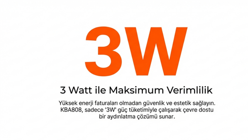 K2 Merdiven Armatürü 3W 3000K Radar Sensörlü KBA808