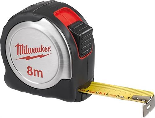 Milwaukee Ağır Hizmet Tipi Inox Gövdeli Şerit Metre 8 Mt x 25 mm 4932451640
