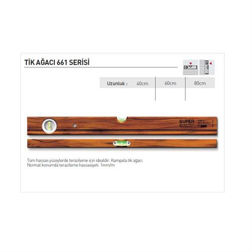BMI 661080 Ağaç Su Terazisi 80 CM