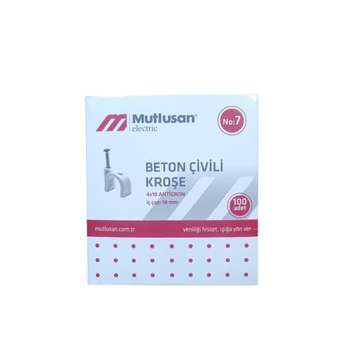 Mutlusan Beton Çivili Kroşe NO:7 4X10 Antigron 18 MM (100 Adet)