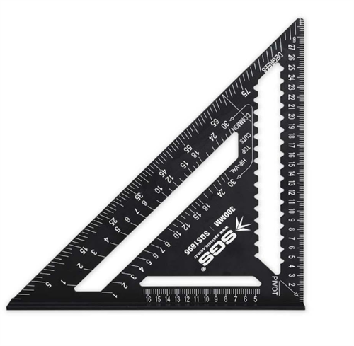 Sgs Alüminyum Üçgen Cetvel 300 mm Sgs1696