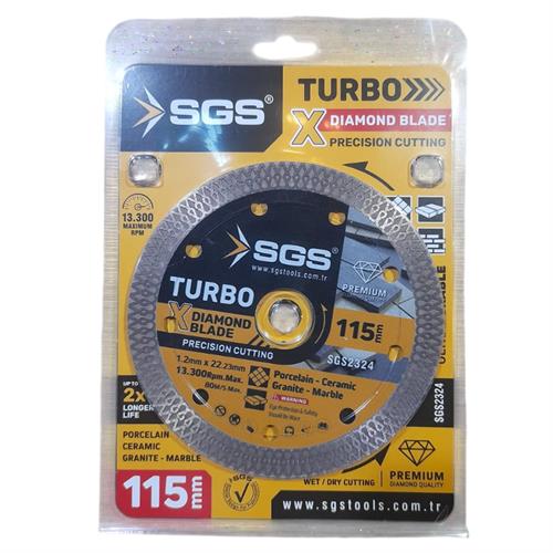 SGS Turbo Elmas Hassas Kesici 115MM X 1.2MM SGS2324