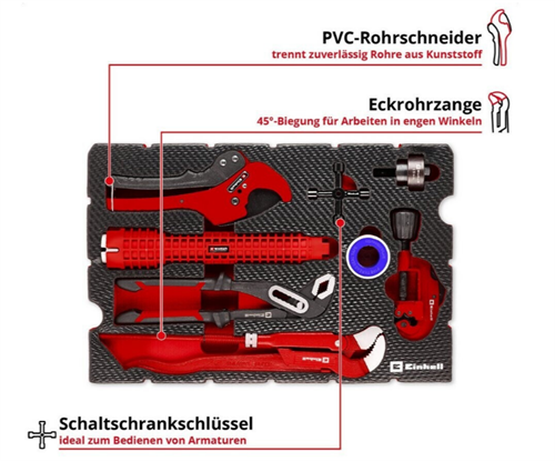 Einhell Tesisatçı Seti 8 Parça 370527