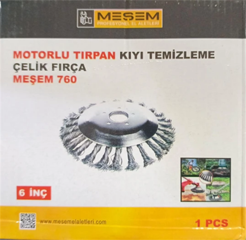 Meşem Tırpan Kıyı Temizleme Çelik Fırça 6 760
