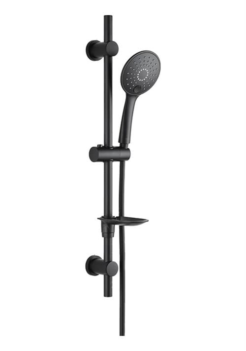 Tema Dinamik Siyah Slim Sürgülü Duş Seti 51022-2M