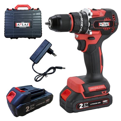 Attlas ATB 21 BLPD-202C 21V 2x2.0 Ah Çift Akülü Kömürsüz Darbeli Matkap