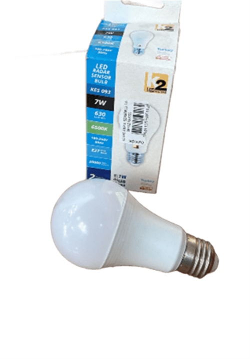 K2 Led Ampul Sensörlü 7W Beyaz KES093