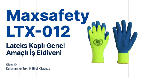 Maxsafety Lateks Kaplı İş Eldiveni Kalın No:10 LTX-012