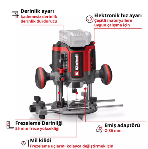Einhell TP-RO 18/55 Lİ BL Solo Dik Freze 4350425