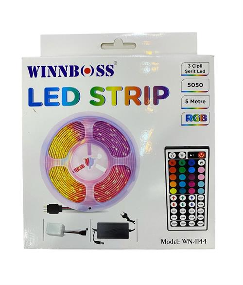 Winnboss WN-1144 3 Çipli RGB Şerit Led 5 Metre Kumandalı 