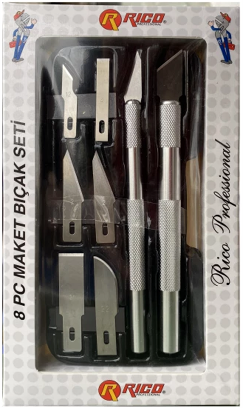 Rıco Maket Bıçağı Seti 8 Pc KK7001