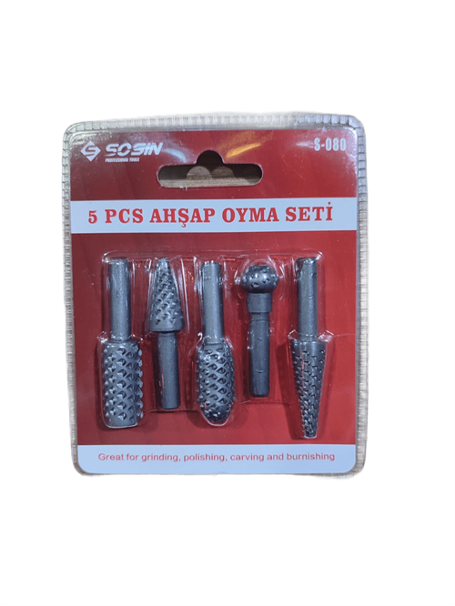 Sosin Ahşap Oyma Seti S-080