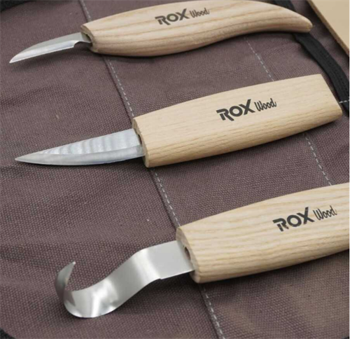 Rox Wood Kaşık Oyma ve Bıçak Seti 5 Parça 153ROX184506