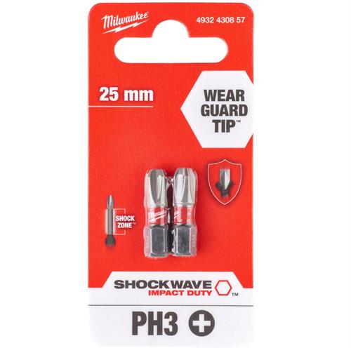 Milwaukee Bits Uç PH3 25 MM 2Lİ Paket 4932430857