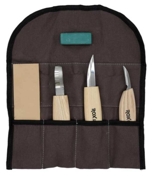 Rox Wood Kaşık Oyma ve Bıçak Seti 5 Parça 153ROX184506