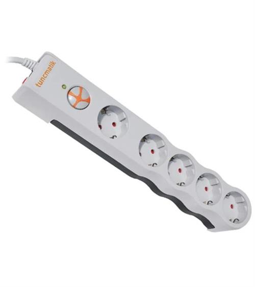 Tunçmatik TSK6134 Enerji Koruma Powersurge Beşli Beyaz Priz 1.5MT Kablo 1050 Joule