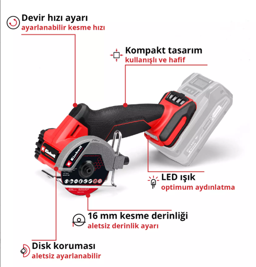 Einhell Tp-Co 18/76-C Li BL Solo Avuç Taşlama 4432000