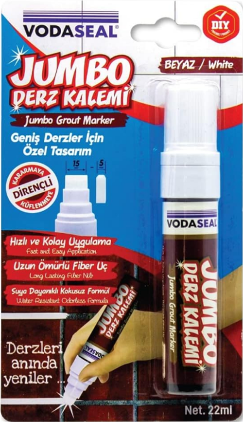 Vodaseal Jumbo Derz Kalemi Beyaz 22 ML 