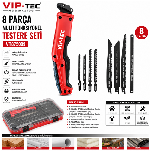 Vıp-Tec 8 Parça Multifonksiyonel Testere Seti 875009
