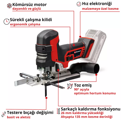 Einhell TP-JST 18/135 Lİ BL Solo Dekupaj Testere 4321265