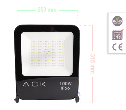 Ack Led Projektör 100W Beyaz AT62-19132