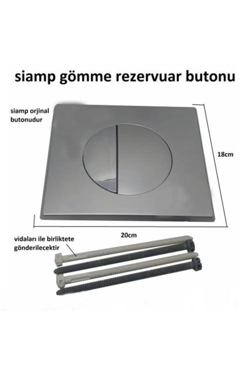 Siamp Gömme Rezervuar Kumanda Paneli Basma Butonu Mat Krom 111910