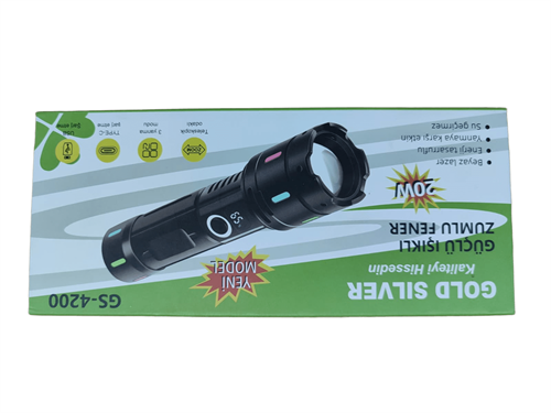 Gold Sılver Şarjlı El Feneri GS-4200