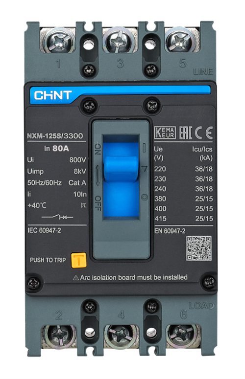 Chnt Kompakt Şalter 80A 25KA 3P Sabit Tip 131361